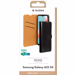 Etui de protection avec rabat pour Samsung Galaxy A32 5G BIGBEN Noir