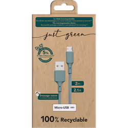Bigben Connected JGCBLCOTMIC2MNG câble USB 2 m USB A Micro-USB B Vert