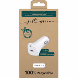 Bigben Connected JGCAC1USBC25WW chargeur d'appareils mobiles Universel Blanc Allume-cigare Charge rapide Auto