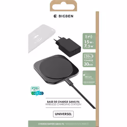 Bigben Connected INDUCCS1575WB chargeur d'appareils mobiles Noir