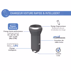 FORCE CASE FPCAC25WPDCG chargeur d'appareils mobiles Gris