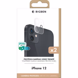 Bigben Connected PEGLASSCAMIP1261 écran et protection arrière de téléphones portables 1 pièce(s)