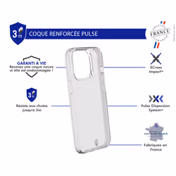 FORCE CASE FCPULSIP1361PTMF coque de protection pour téléphones portables Transparent