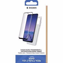 Pack Coque et verre trempé pour Vivo Y21/Y21s/Y33s