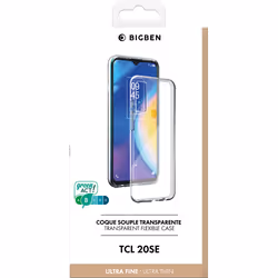 Bigben Connected SILITRANSTCL20SE coque de protection pour téléphones portables Noir, Transparent