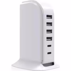 BIG BEN BBC Chargeur 6 ports USB 4A+2C 40W White, Intérieure, Secteur, Blanc