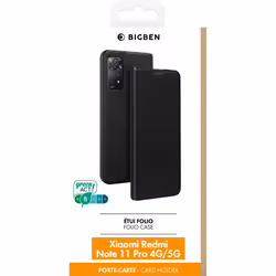 Étui folio pour Xiaomi Redmi Note 11 Pro - Noir