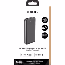 Bigben Connected PB10000PD2A1CB banque d'alimentation électrique Noir