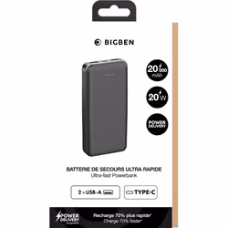 Bigben Connected PB20000PD2A1CB banque d'alimentation électrique Noir