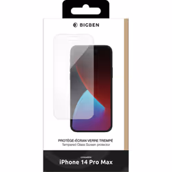 Verre trempé  IPhone 14 Pro Max- PEGLASSIP14PM - Transparent BIGBEN