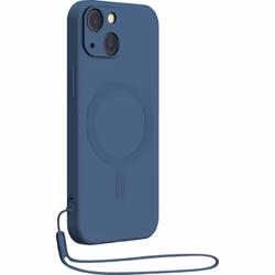 Coque MAgSafe avec dragonne pour iPhone 14 - Bleu