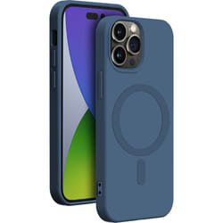 Coque MAgSafe avec dragonne pour iPhone 14 Pro - Bleu
