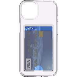 Coque iPhone 14 transparent porte-cartes