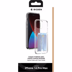 Bigben Connected COVCARDIP14PM coque de protection pour téléphones portables Transparent