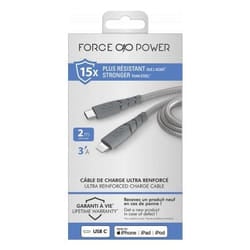 BIG BEN FPCBLMFIC2MRG câble Lightning 2 m Gris