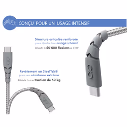 FORCE CASE FPCBLCC2M5ARG câble de téléphone portable Gris