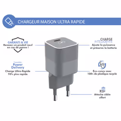 FORCE CASE FPCS25WCPDRG chargeur d'appareils mobiles Gris