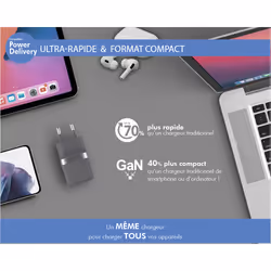 FORCE CASE FPCS25WCPDRG chargeur d'appareils mobiles Gris