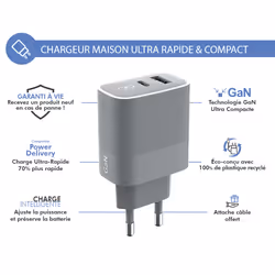 FORCE CASE FPCS45WACGANRG chargeur d'appareils mobiles Gris