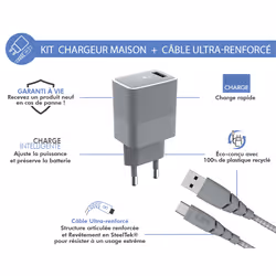 FORCE CASE FPCSCBLAC1.2MRG chargeur d'appareils mobiles Gris