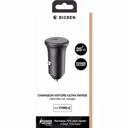 Bigben Connected CAC25WCPDRB chargeur d'appareils mobiles Noir