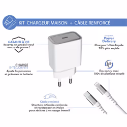 FORCE CASE FPLICS30WCBLCMFIRW chargeur d'appareils mobiles Blanc