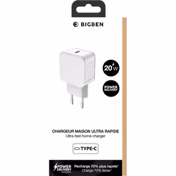 BIG BEN CS20WCPDRW chargeur d'appareils mobiles Smartphone, Tablette Blanc Secteur Charge rapide Intérieure