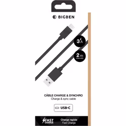 Bigben Connected CBLAC2MRB câble USB Noir