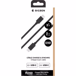 BIG BEN CBLCC2MRB câble USB USB 3.2 Gen 1 (3.1 Gen 1) 2 m USB C Noir - Vue supplémentaire 2