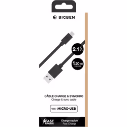 BIG BEN CBLMIC1M2RB câble USB 1,2 m Micro-USB A USB A Noir