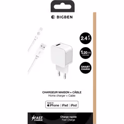 BIG BEN CS24AACBLMFIRW chargeur d'appareils mobiles Smartphone Blanc Secteur Intérieure