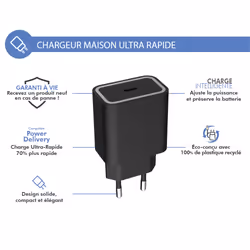FORCE CASE FPLICS1C25WPDRB chargeur d'appareils mobiles Noir
