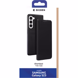 Etui Folio Samsung G S23 5G Noir - Porte-carte intégré Bigben