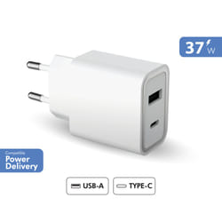 FORCE CASE FPLICS2AC37WPDRW chargeur d'appareils mobiles Blanc