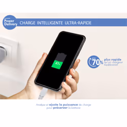 FORCE CASE FPLICS2AC37WPDRW chargeur d'appareils mobiles Blanc