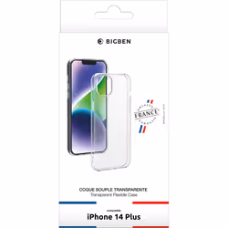 Bigben Connected SILITRANSIP14PLMF coque de protection pour téléphones portables Transparent