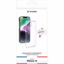 Bigben Connected SILITRANSIP14MF coque de protection pour téléphones portables Transparent