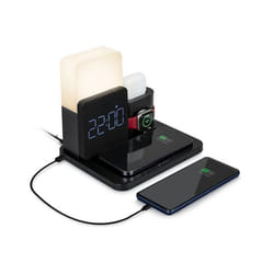Base de chargement induction - BigBen - 5 en 1 - Noir - Réveil - Lampe