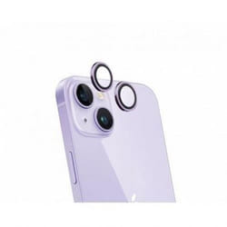 Protège lentilles iPhone 15 / 15 Plus / 14 / 14 Plus x2 Verre trempé Mauve + Garantie à vie - Certifié GRS Force Glass