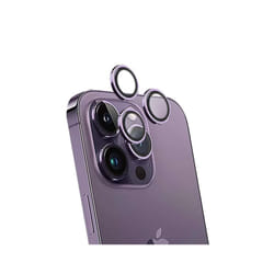 Protège lentilles iPhone 15 Pro / 15 Pro Max / 14 Pro / 14 Pro Max x3 Verre trempé Violet + Garantie à vie - Certifié GRS Force Glass