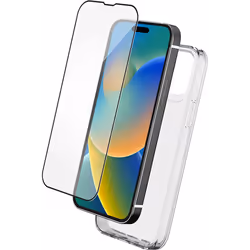 Pack 2 en 1 Coque iPhone 15 Plus Souple Transparente + Protège écran 2.5D + SmartFrame™ - Certifié GRS Bigben