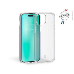 Coque renforcée iPhone 15 Plus FEEL Origine France Garantie 2m Transparente + Garantie à vie - Origine France Garantie Force Case