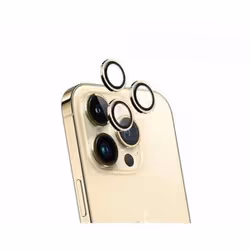 Protège lentilles iPhone 15 Pro / 15 Pro Max / 14 Pro / 14 Pro Max x3 Verre trempé Or + Garantie à vie - Certifié GRS Force G ...