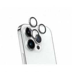 Protège lentilles iPhone 15 Pro / 15 Pro Max / 14 Pro / 14 Pro Max x3 Verre trempé Argent + Garantie à vie - Certifié GRS Force Glass