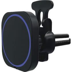 Chargeur sans fil voiture Magnétique MagSafe 15W Qi Support Ventilation Noir Bigben