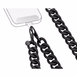 Bandoulière FORCE CASE Cordon Maille Noire Matte