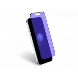 Protège écran pour iPhone 16 Plus / 15 Plus / 14 Pro Max Anti Lumière Bleue 2.5D Verre organique + Garantie à vie - Certifié GRS Force Glass