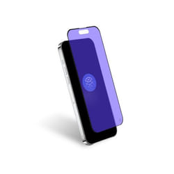 Protège écran pour iPhone 15 Pro Max Anti Lumière Bleue 2.5D Verre organique + Garantie à vie - Certifié GRS Force Glass