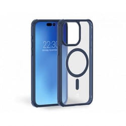 Coque renforcée MagSafe iPhone 15 Pro Max AIR Frost 3m Bleu Marine + Garantie à vie Force Case