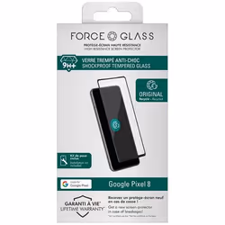 Protège écran Google Pixel 8 Original 2.5D Verre trempé Made for Google + Garantie à vie - Certifié GRS Force Glass